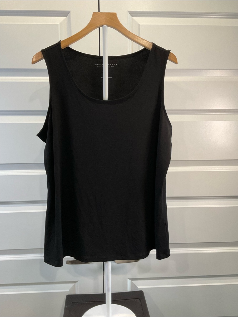 Susan Graver Black Scoop Neck Tank Top